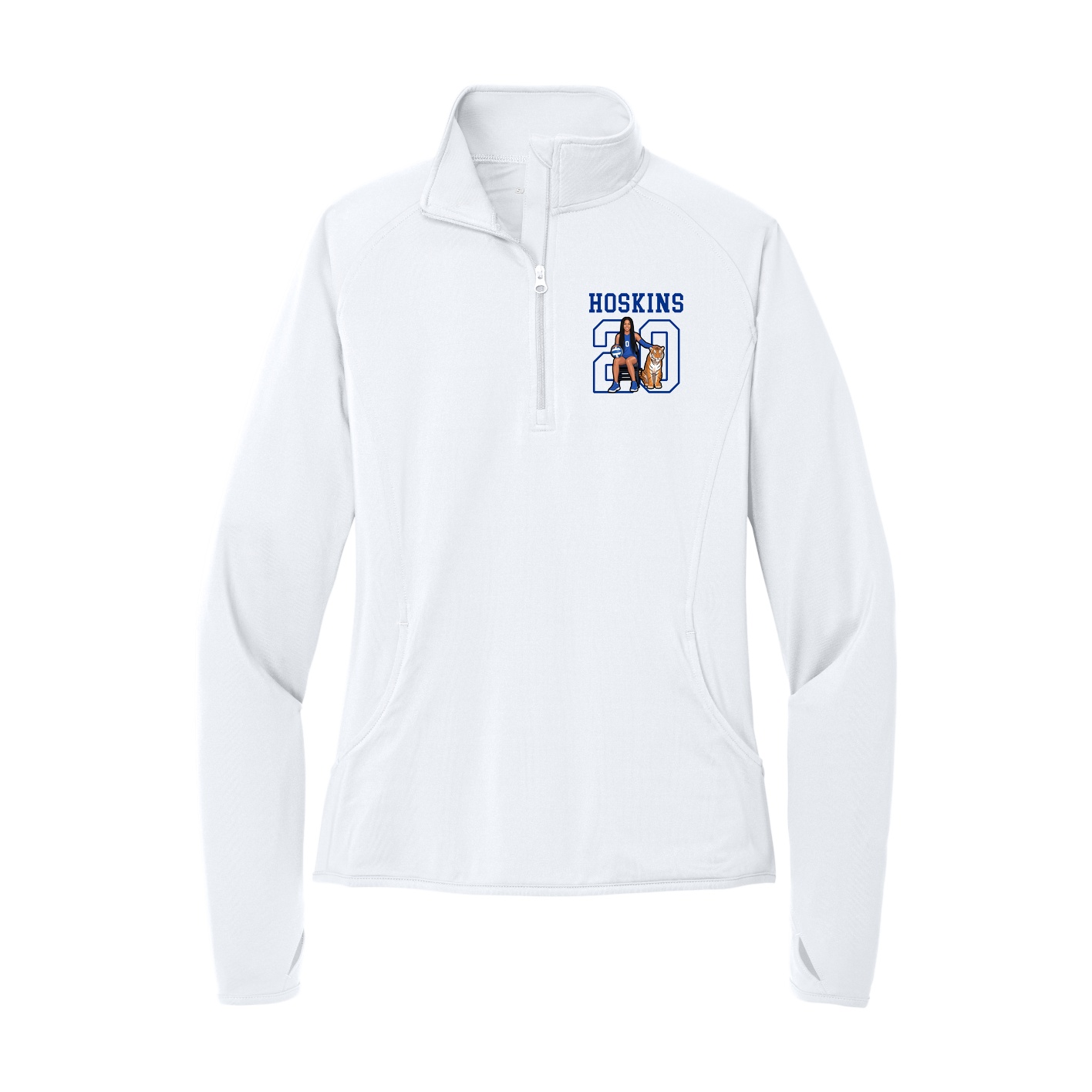 Women's Q-Zip Pullover — Shirsey in White