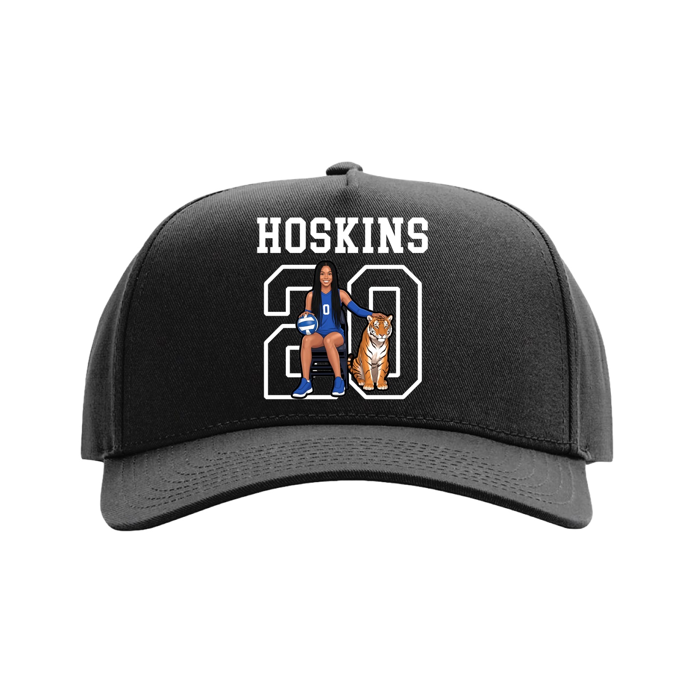 Full Fabric Five-Panel Champ Cap — Shirsey in Black