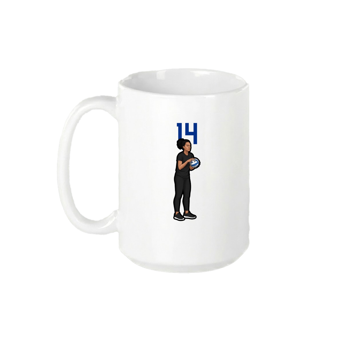 15oz Coffee Mug — Number Top in White
