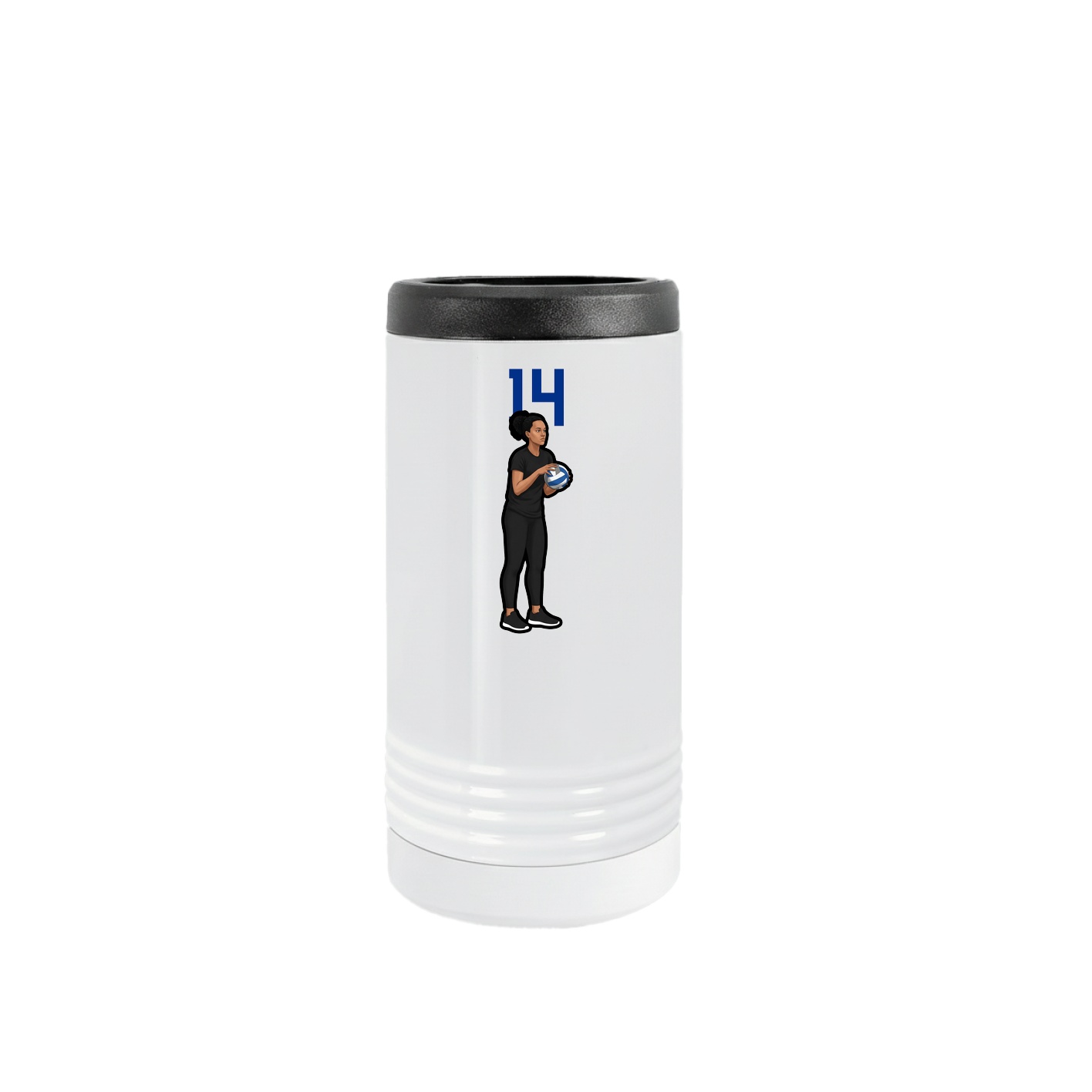 Slim Beverage Holder — Number Top in White