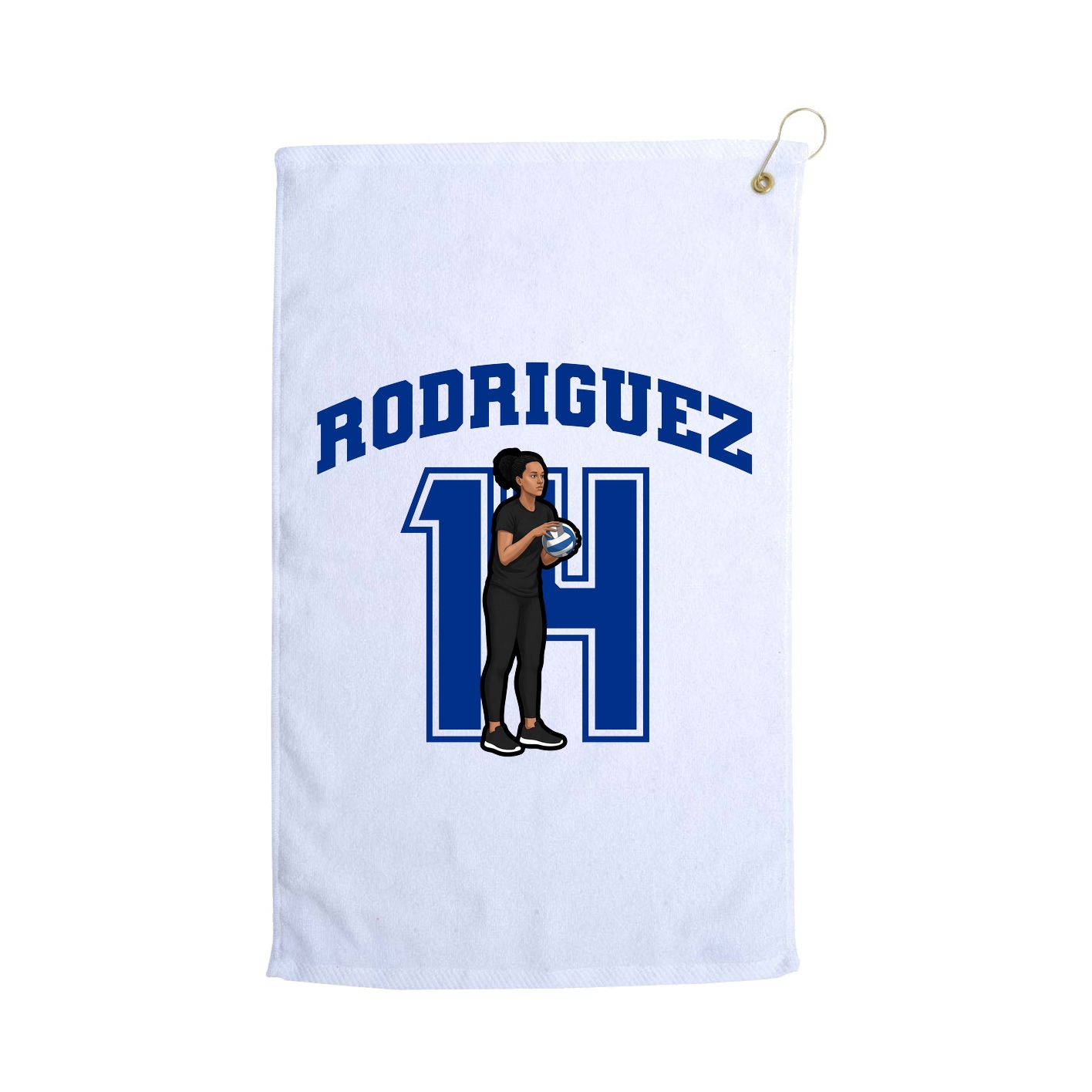 Golf Towel — Number in White