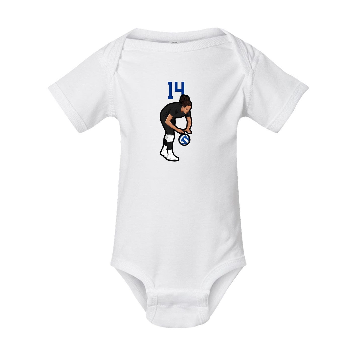 Baby Onesie — Number Top in White