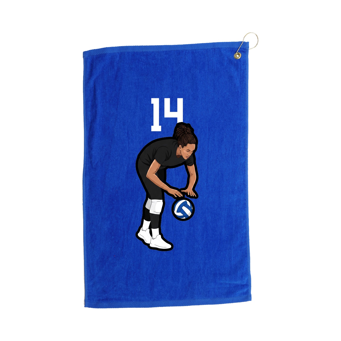 Golf Towel — Number Top in Royal