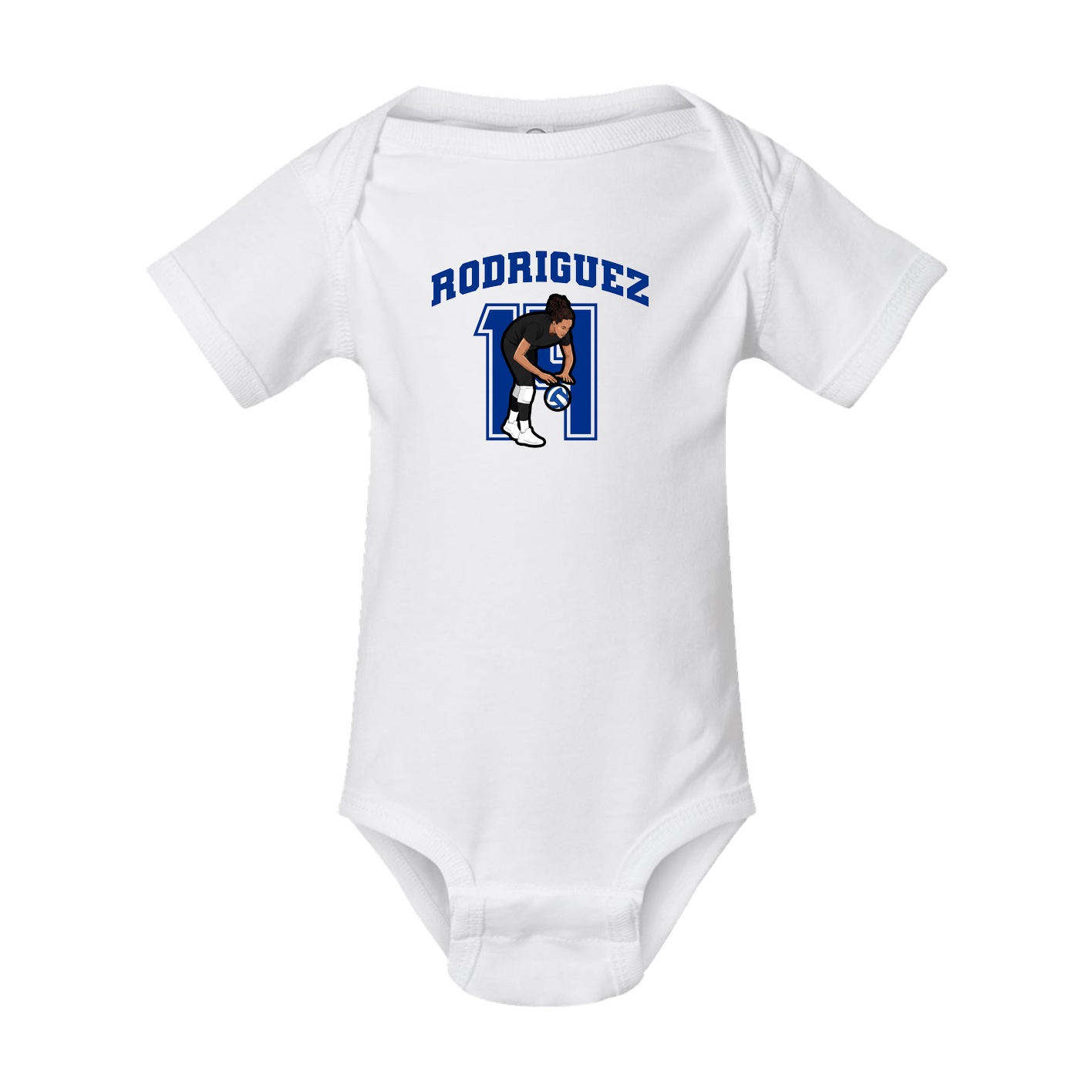 Baby Onesie — Number in White