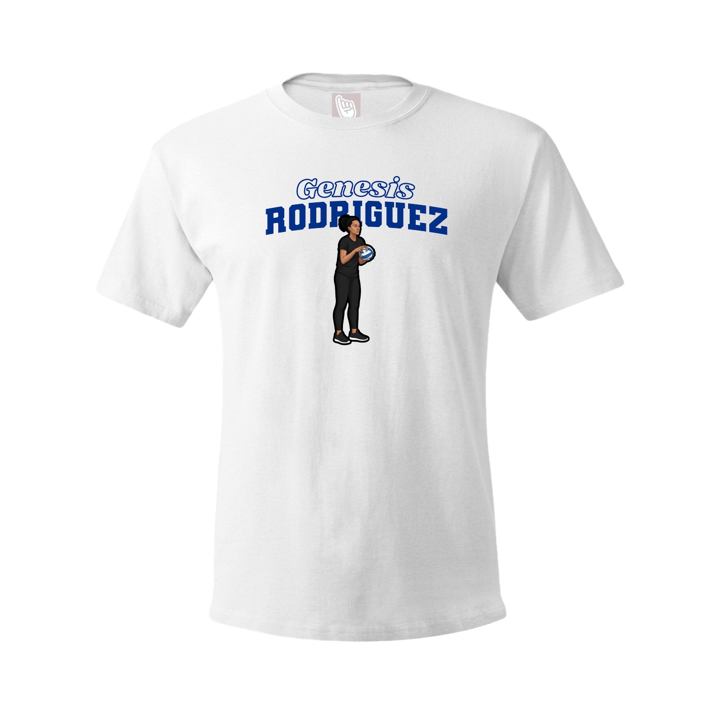 Youth Tee — Name Arch in White