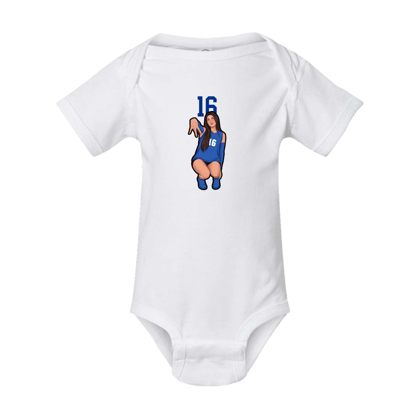 Baby Onesie — Number Top in White
