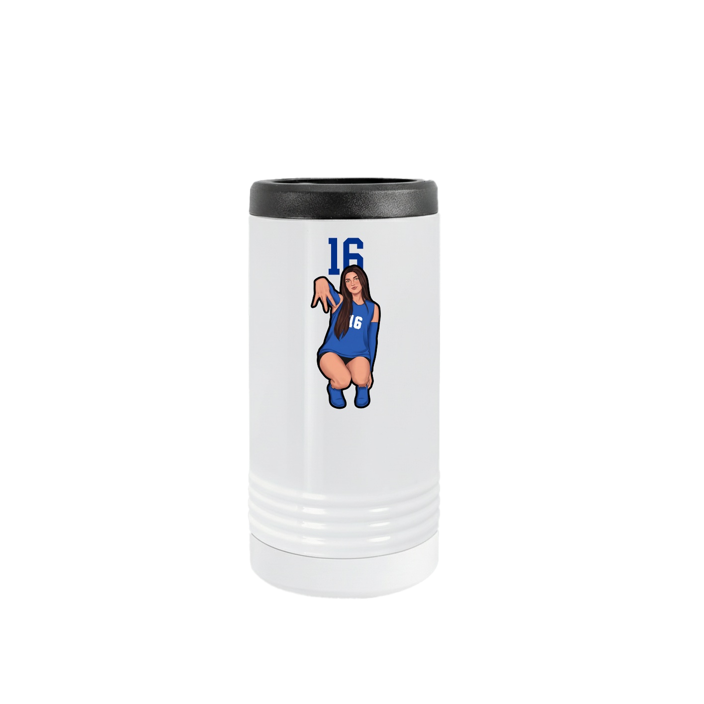 Slim Beverage Holder — Number Top in White
