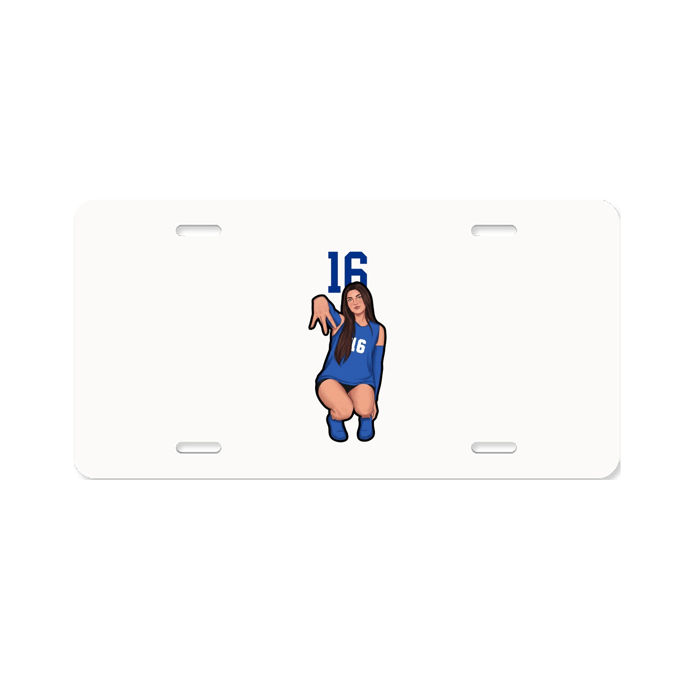 License Plate — Number Top in Classic