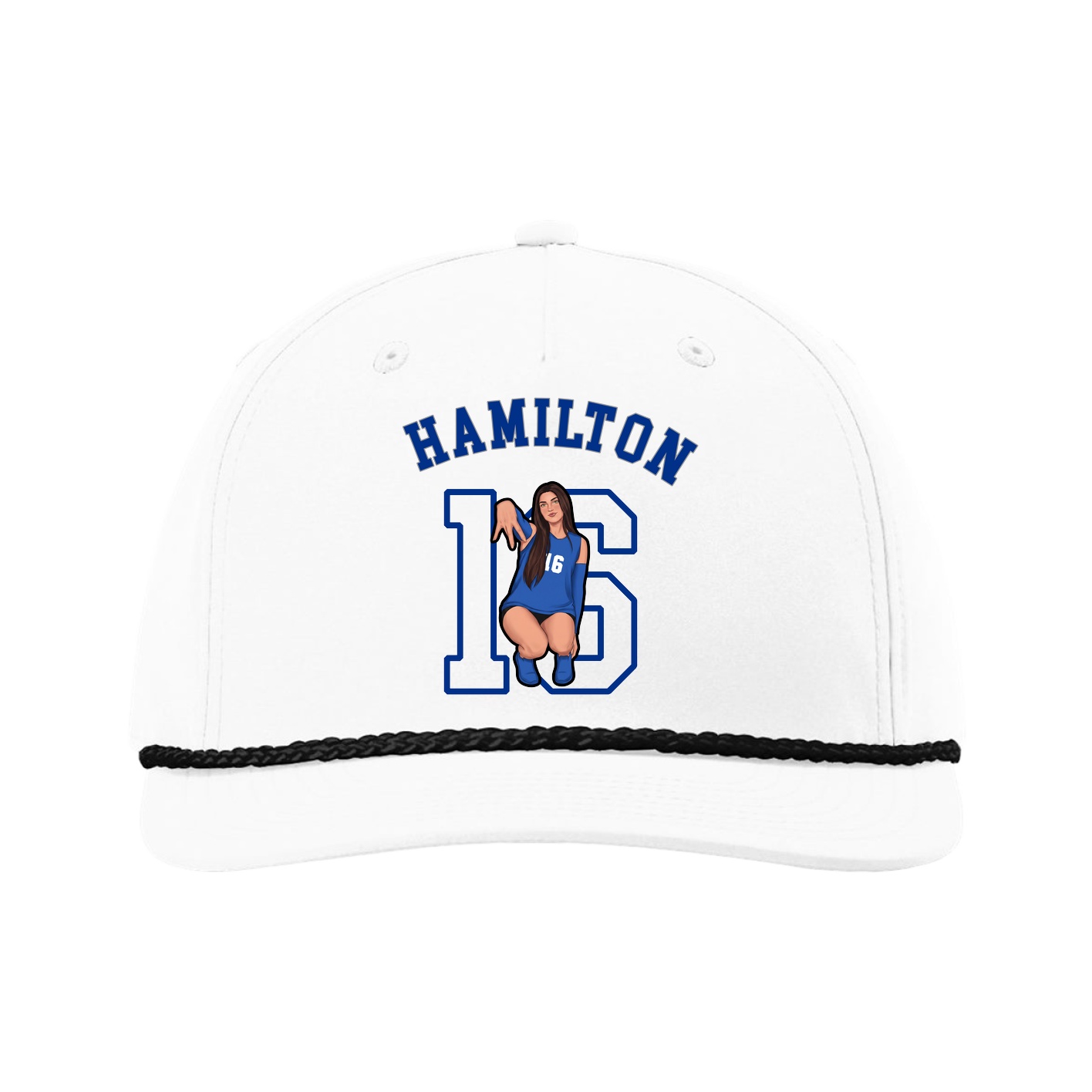 Five-Panel Classic Rope Cap — Shirsey Arch in White