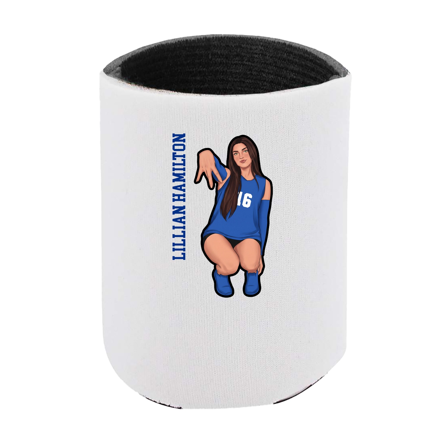 Can Holder — Name Vertical in White