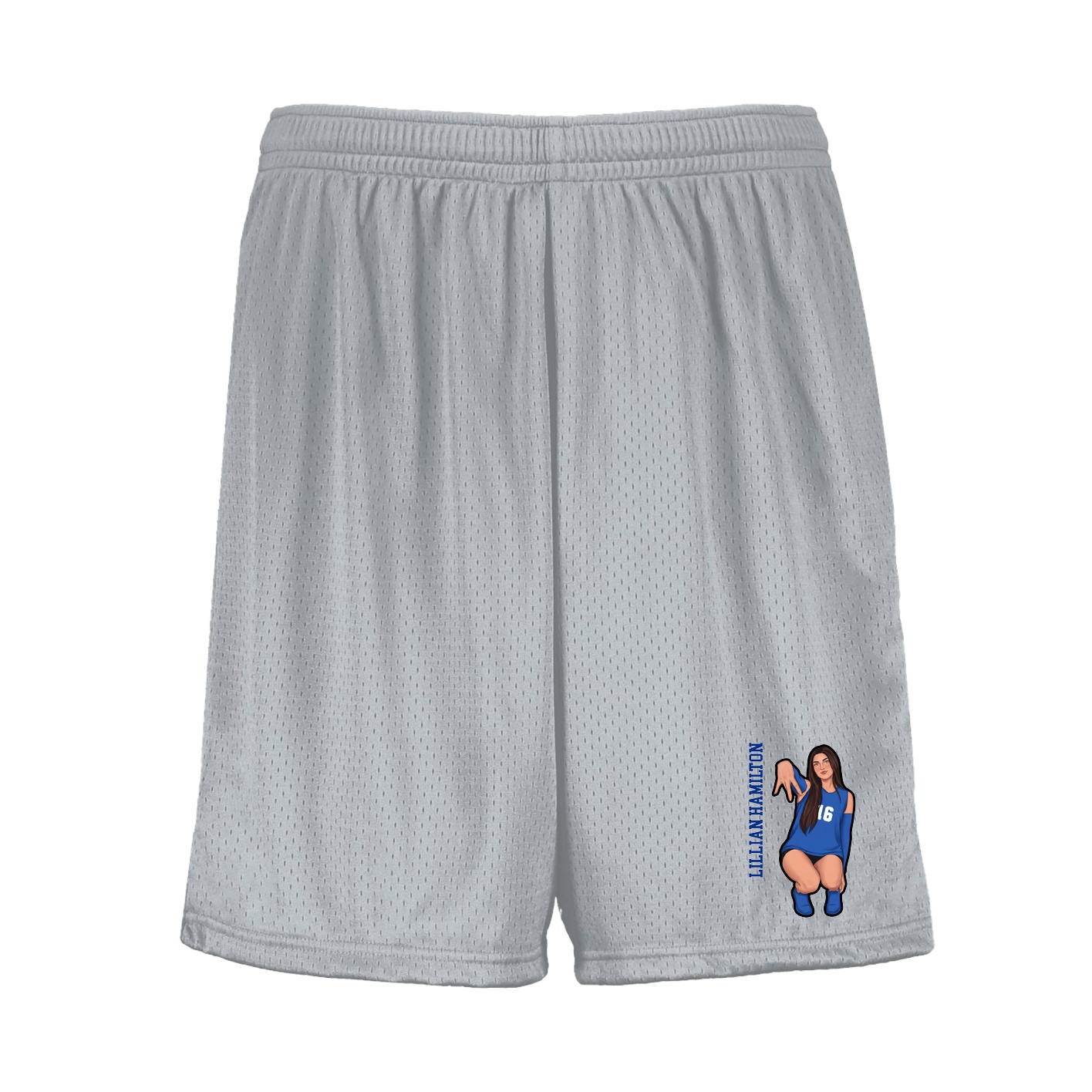 Shorts — Name Vertical in Silver