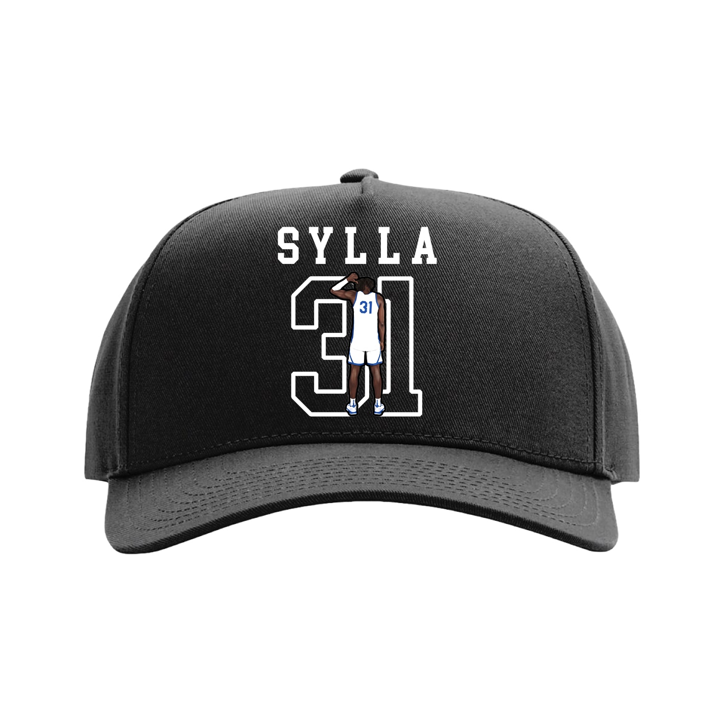 Full Fabric Five-Panel Champ Cap — Shirsey in Black