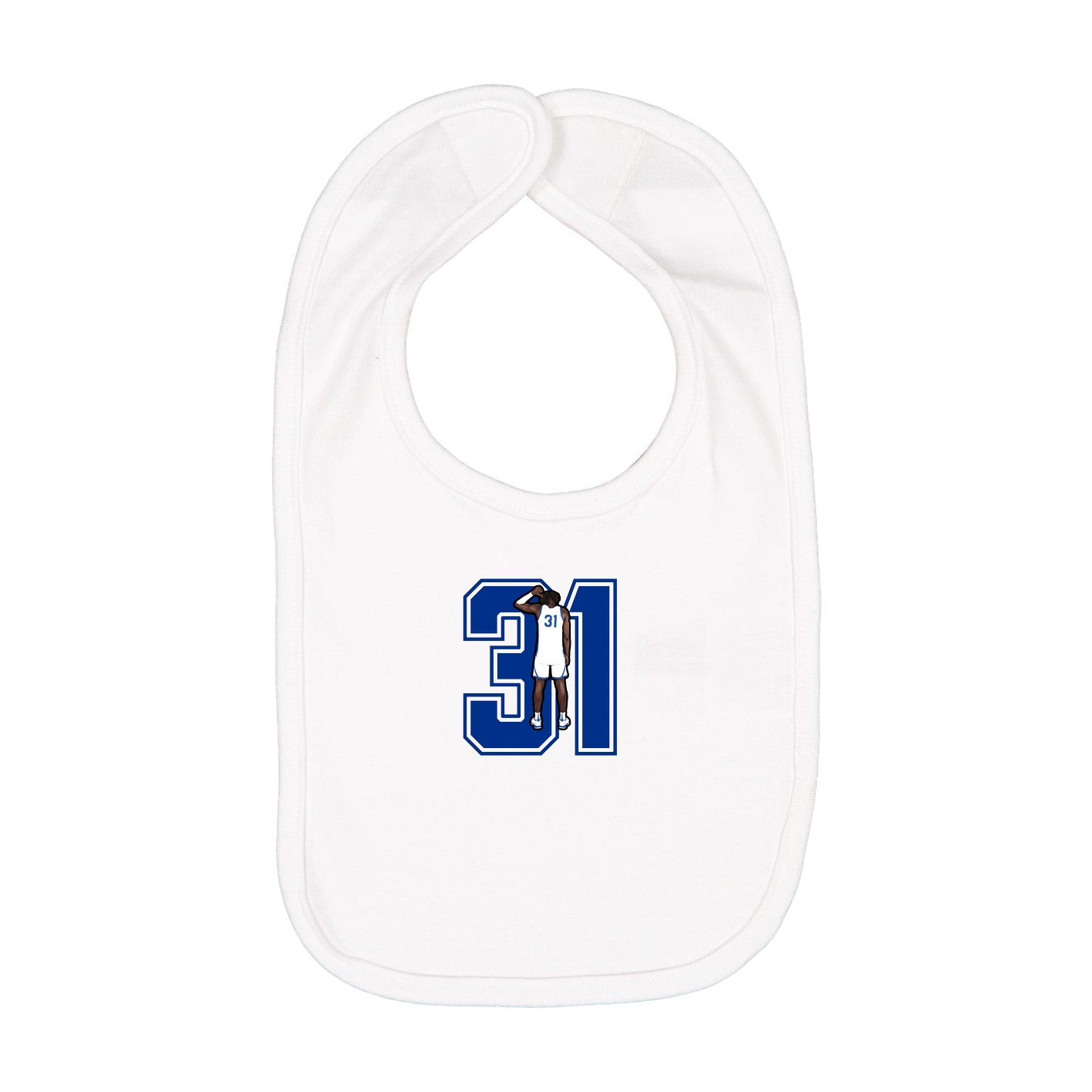 Infant Bib — Number in White