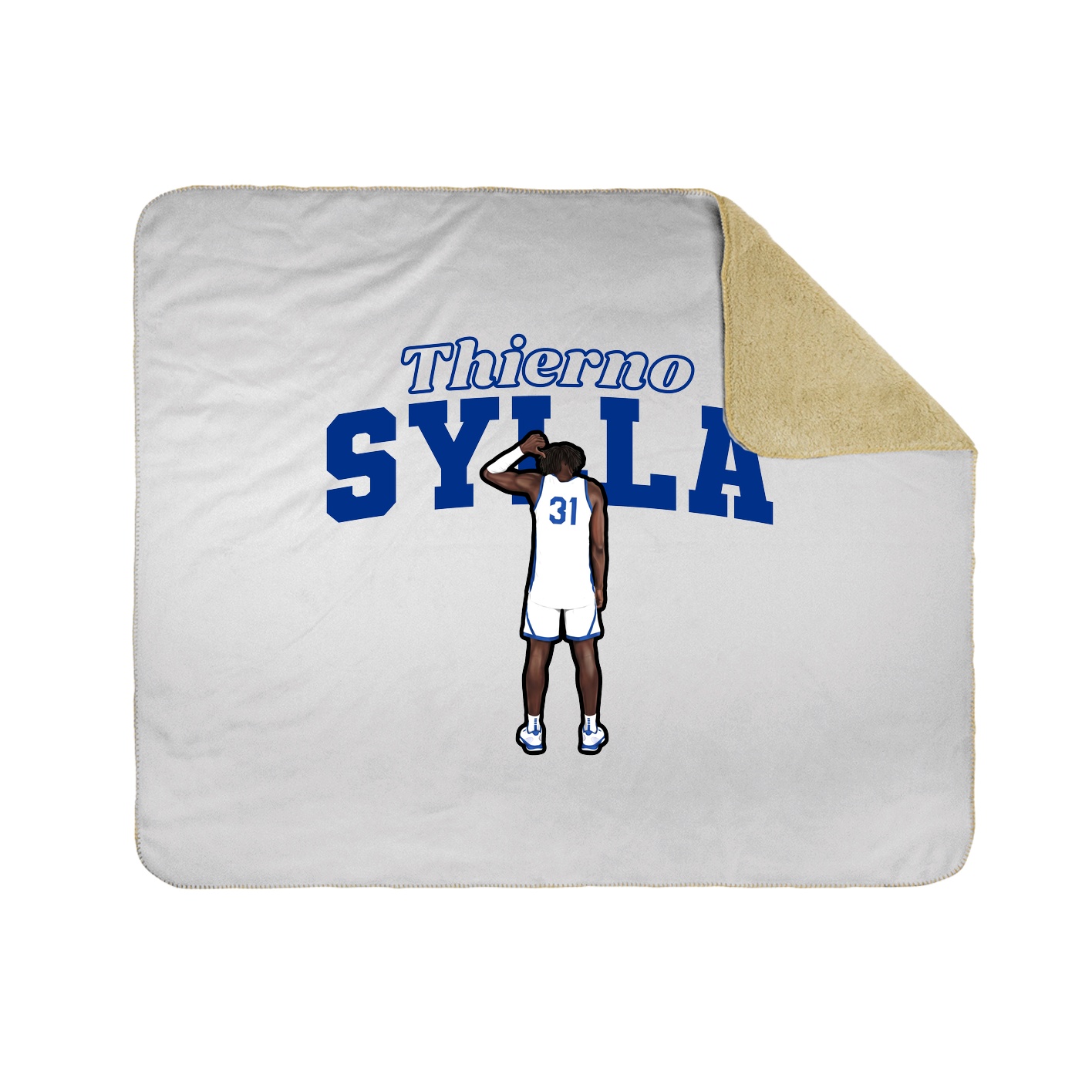 Throw Blanket — Name Arch in White