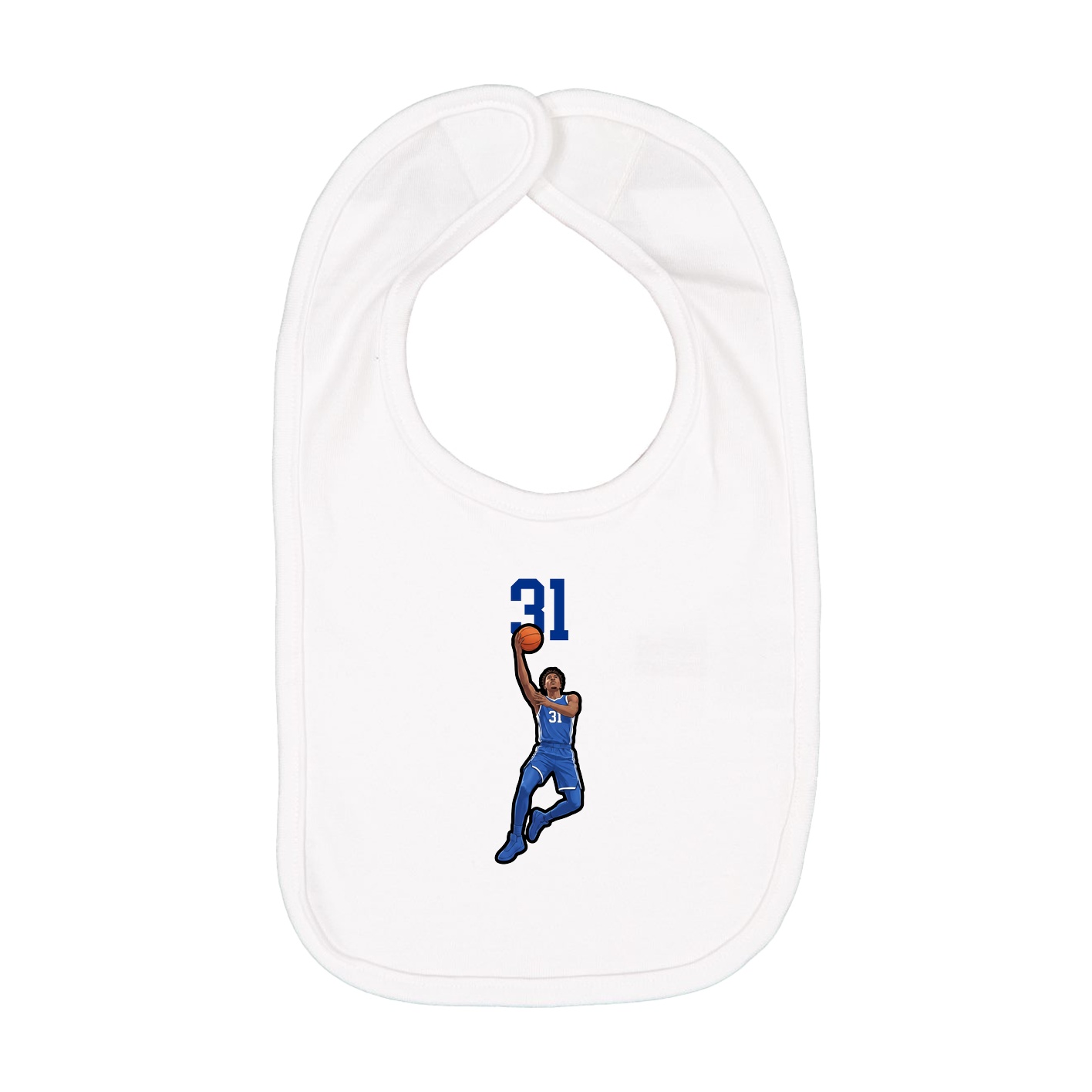 Infant Bib — Number Top in White