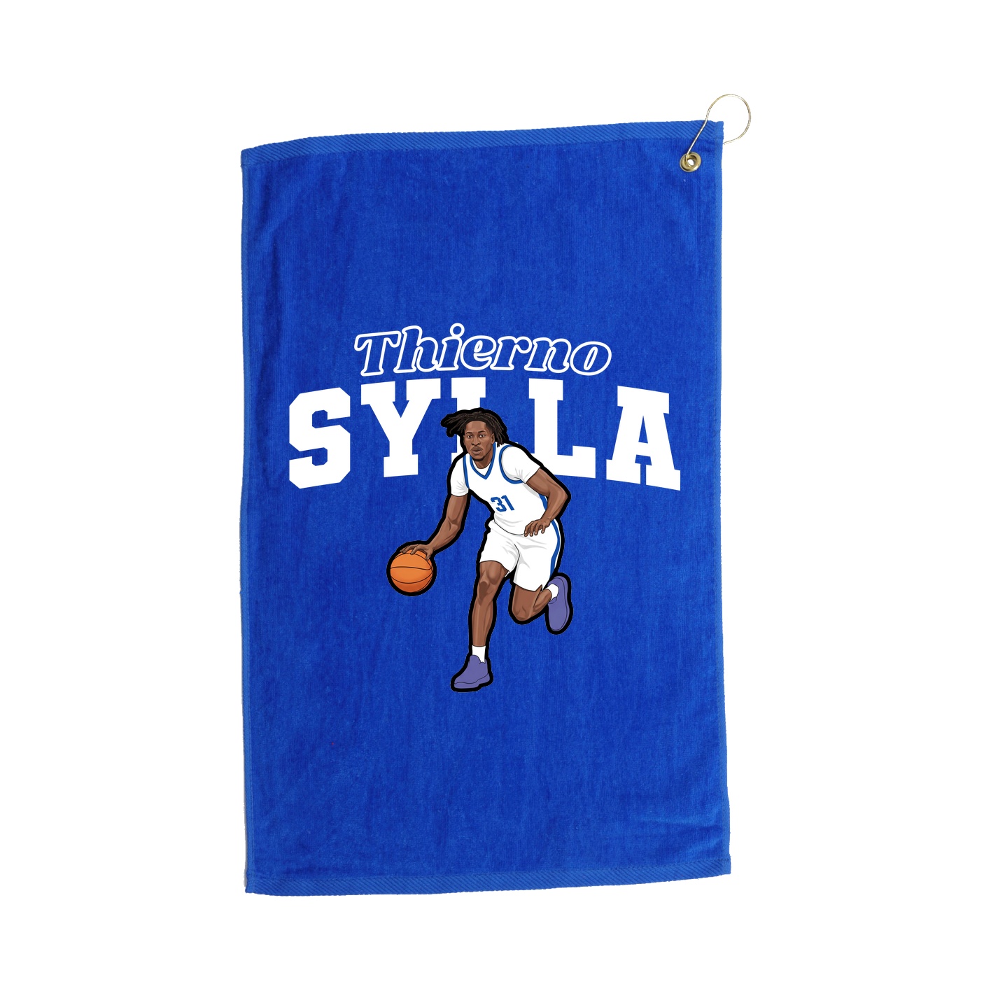 Golf Towel — Name Arch in Royal