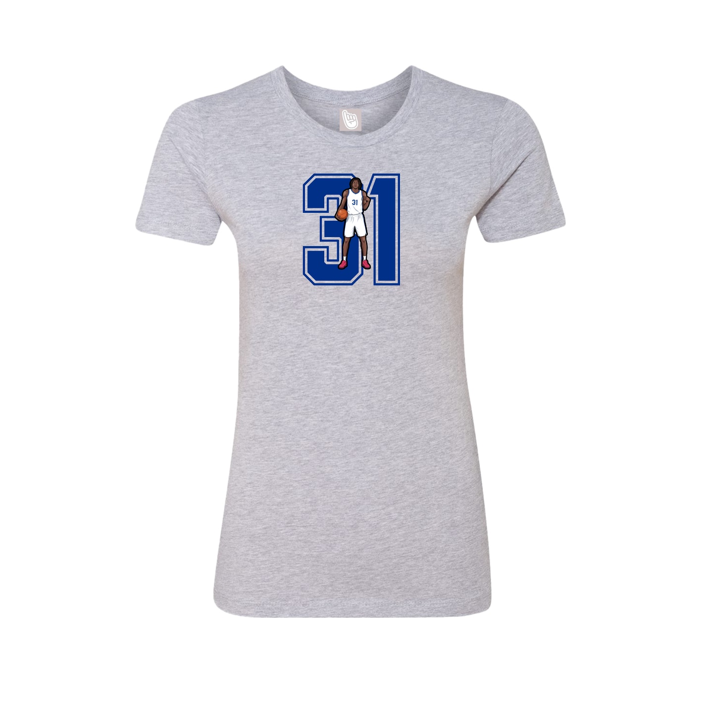 Fitted Women's Tee — Number in Grey