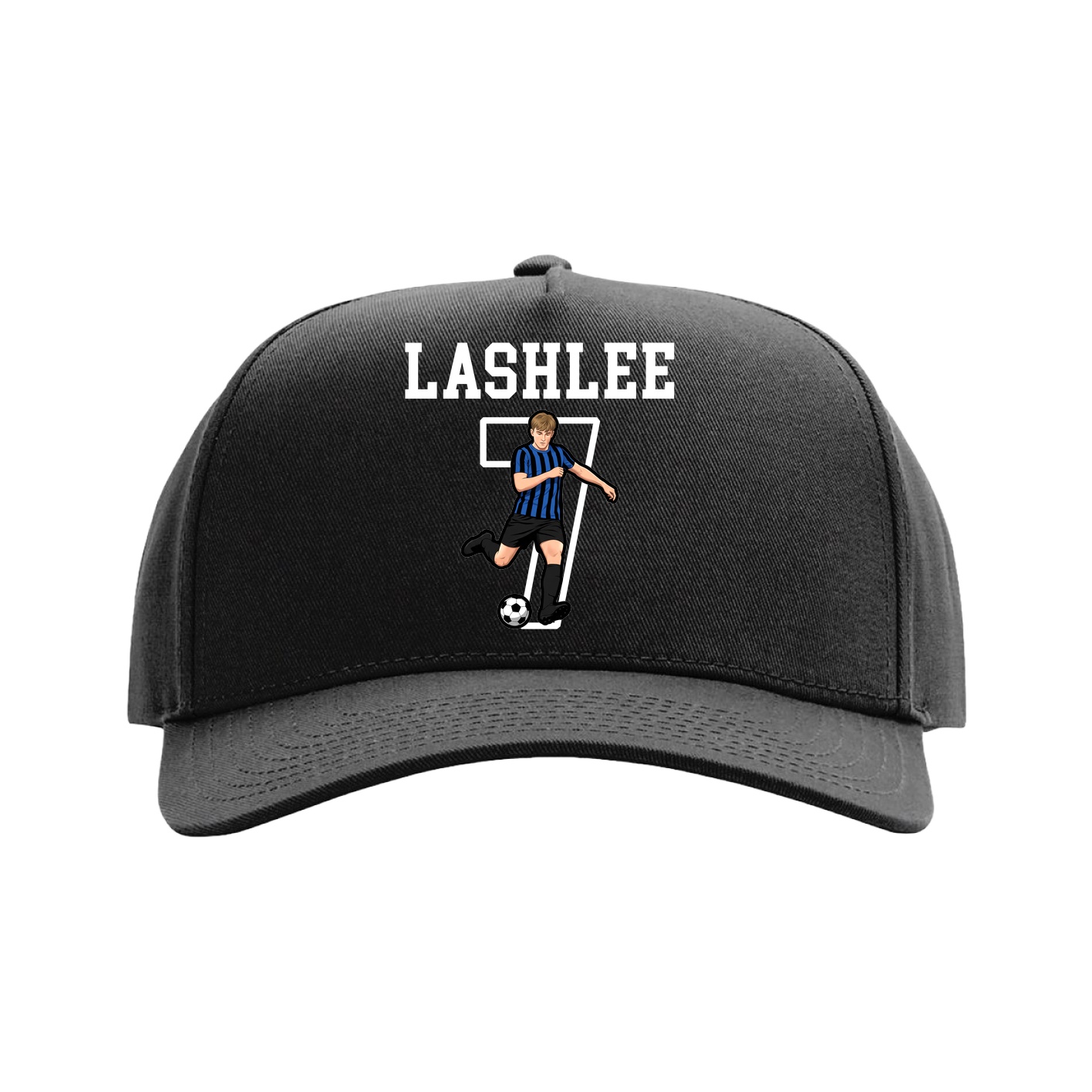 Full Fabric Five-Panel Champ Cap — Shirsey in Black