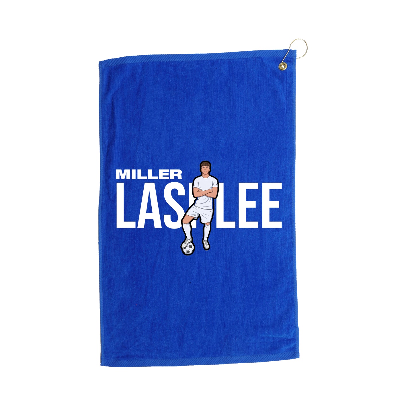 Golf Towel — Player Name in Royal