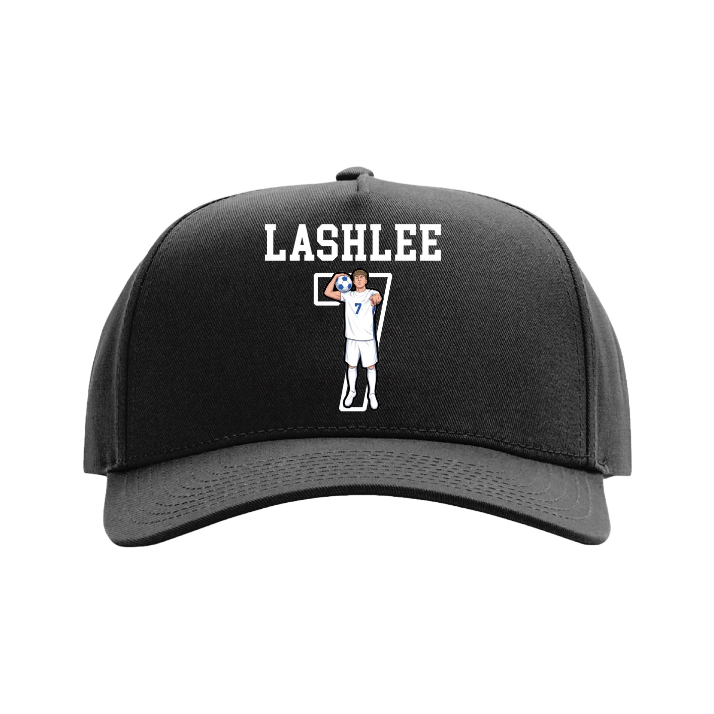 Full Fabric Five-Panel Champ Cap — Shirsey in Black