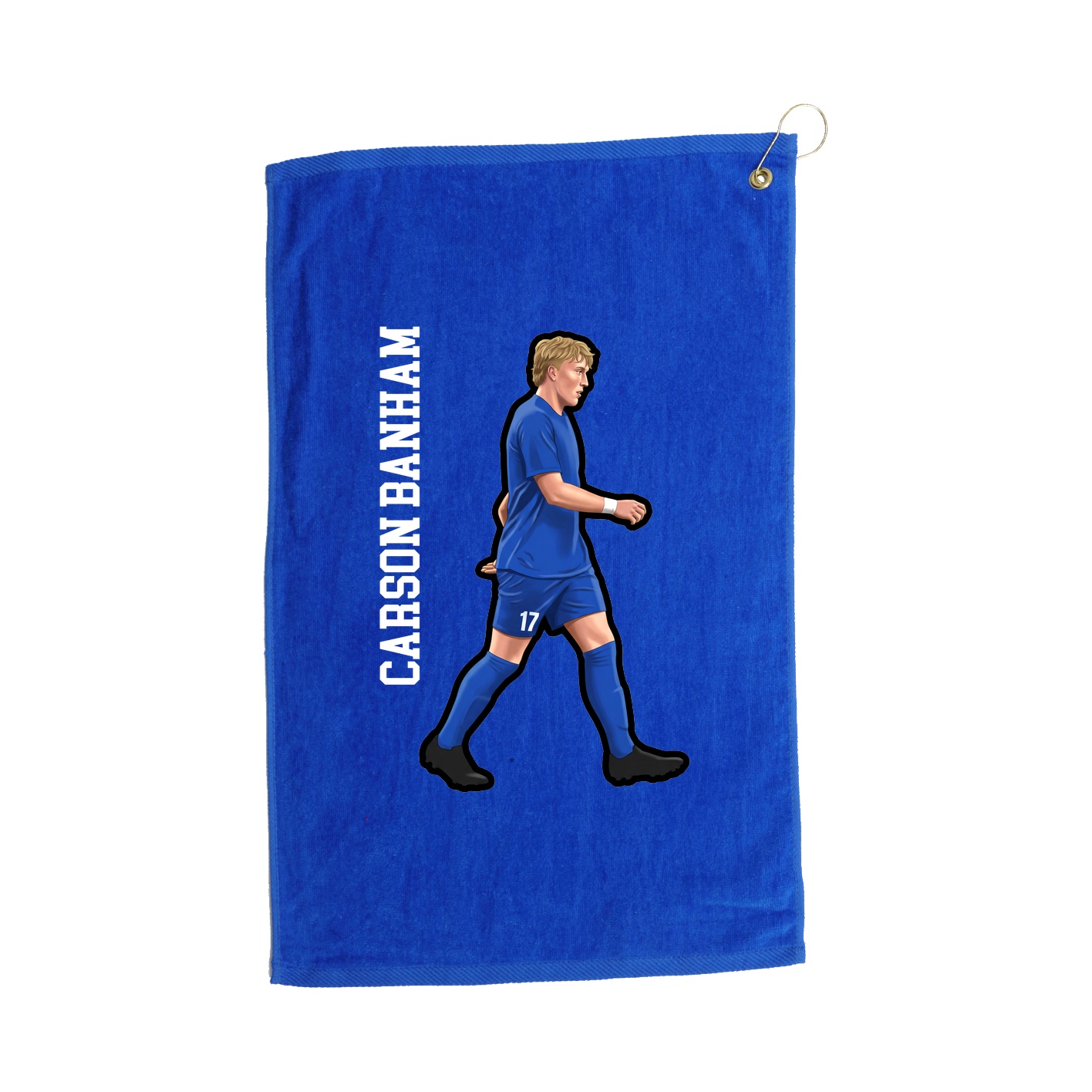 Golf Towel — Name Vertical in Royal
