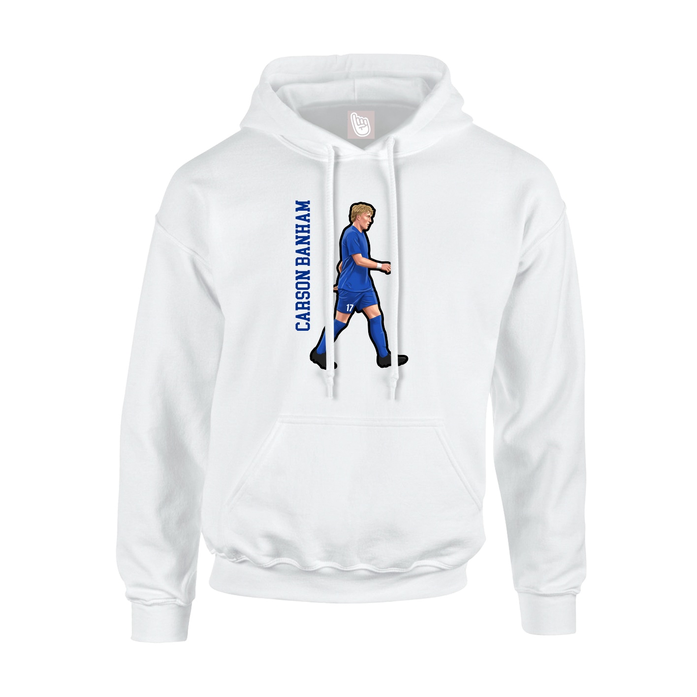 Hoodie — Name Vertical in White