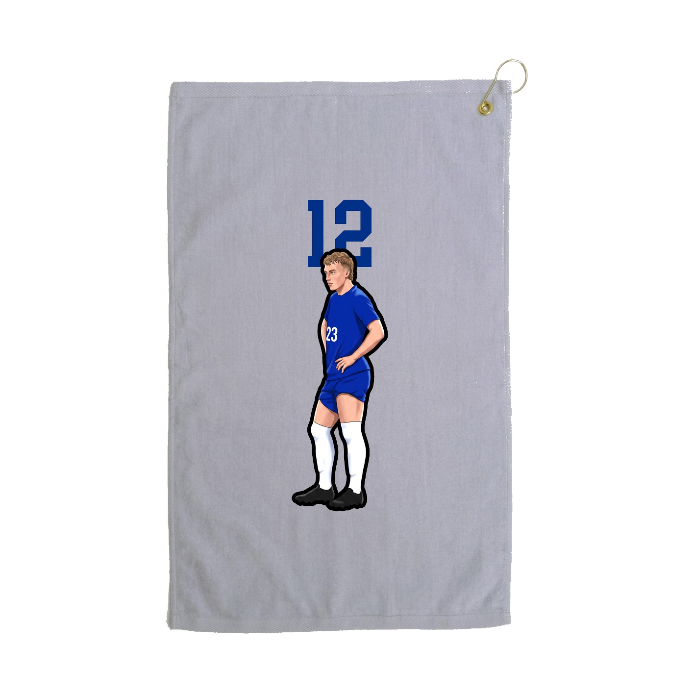 Golf Towel — Number Top in Grey