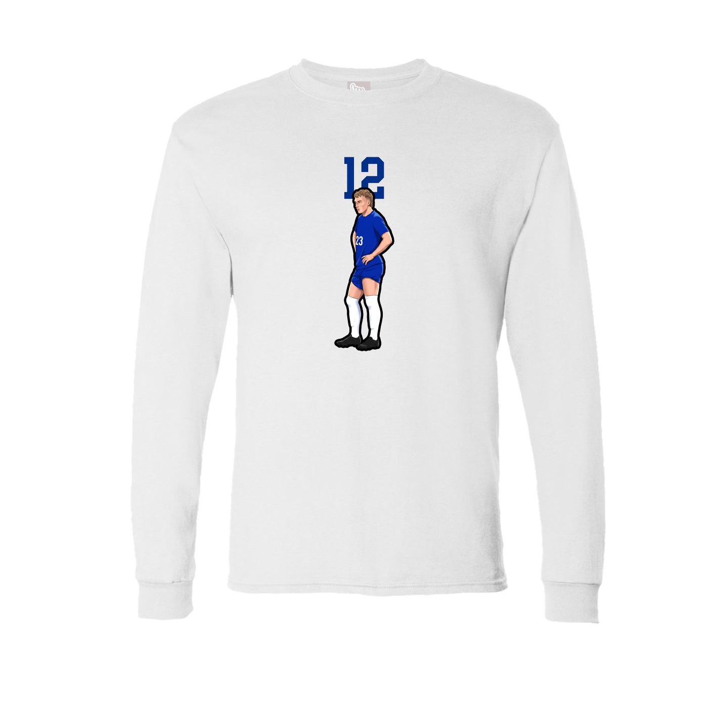 Long Sleeve Tee — Number Top in White