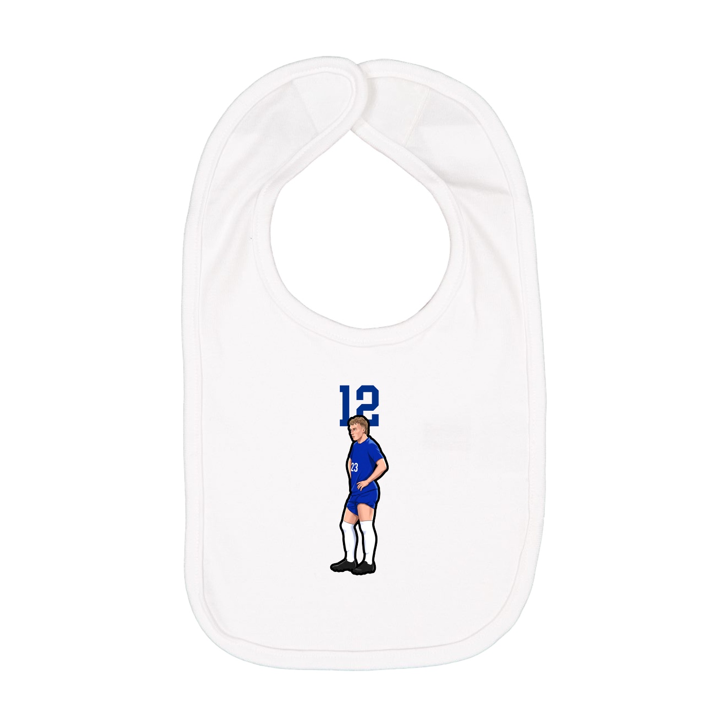 Infant Bib — Number Top in White