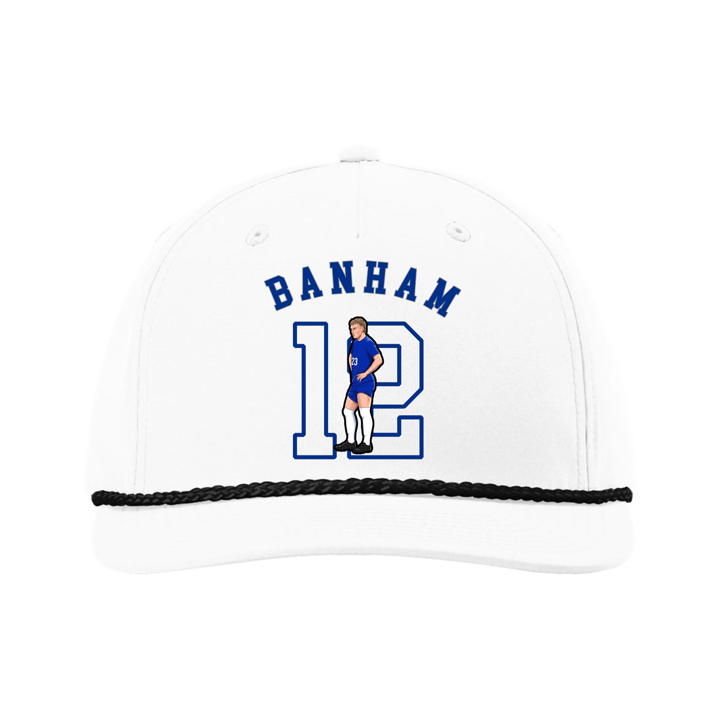 Five-Panel Classic Rope Cap — Shirsey Arch in White