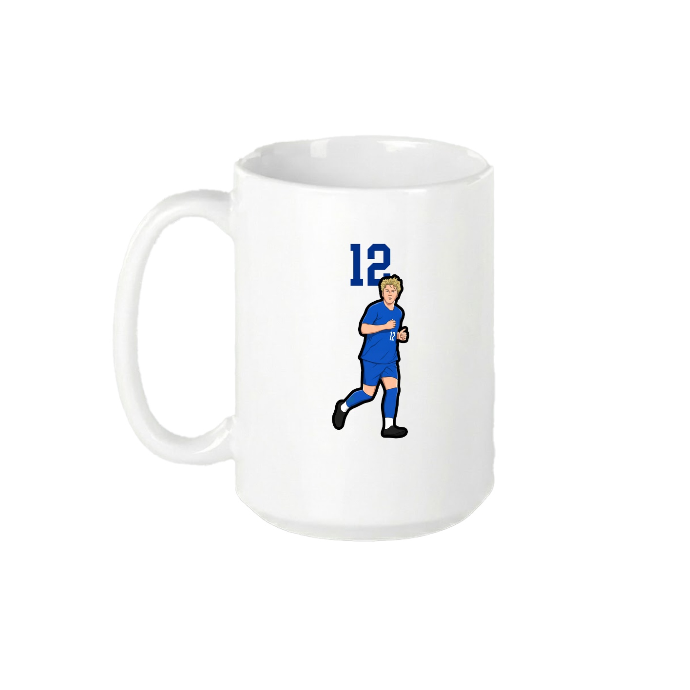 15oz Coffee Mug — Number Top in White
