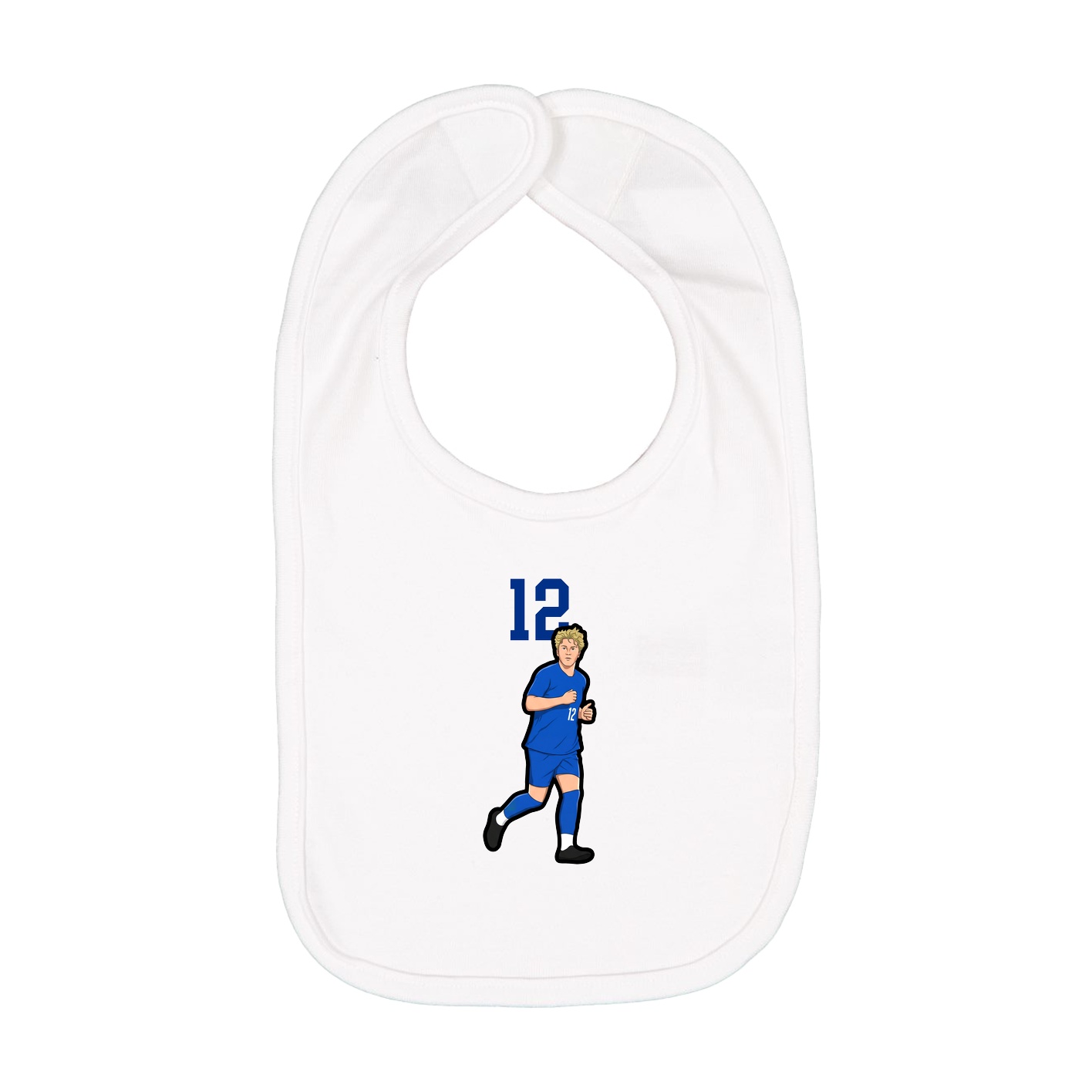 Infant Bib — Number Top in White