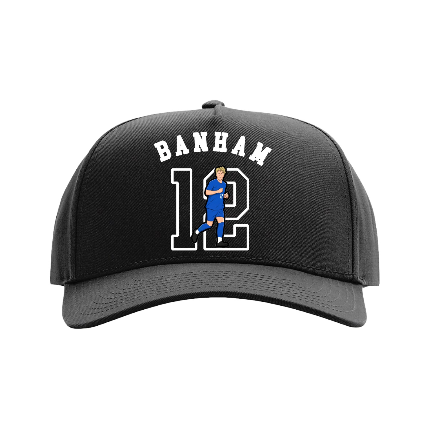 Full Fabric Five-Panel Champ Cap — Shirsey Arch in Black