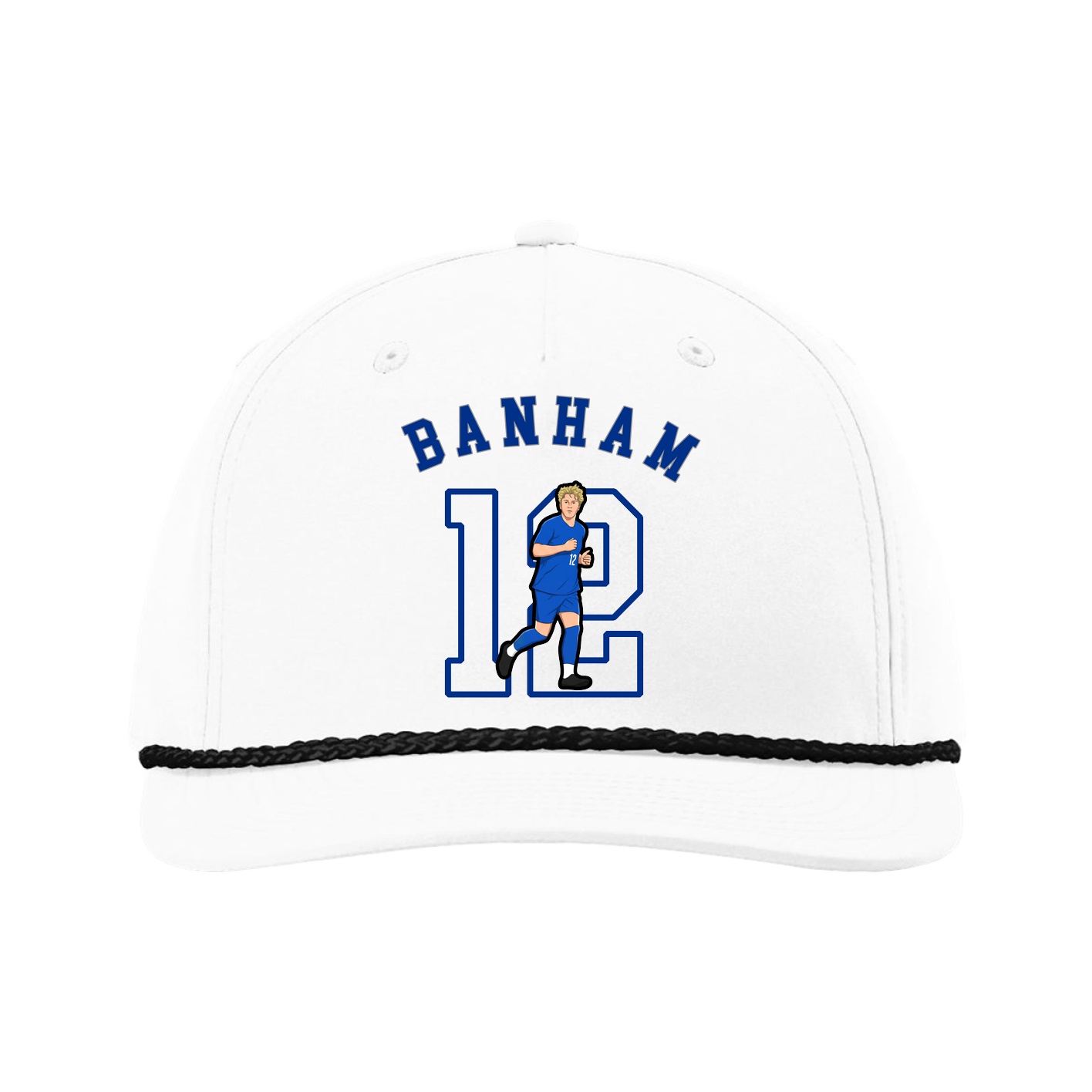 Five-Panel Classic Rope Cap — Shirsey Arch in White