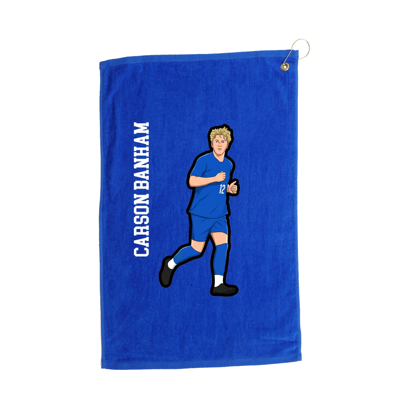 Golf Towel — Name Vertical in Royal