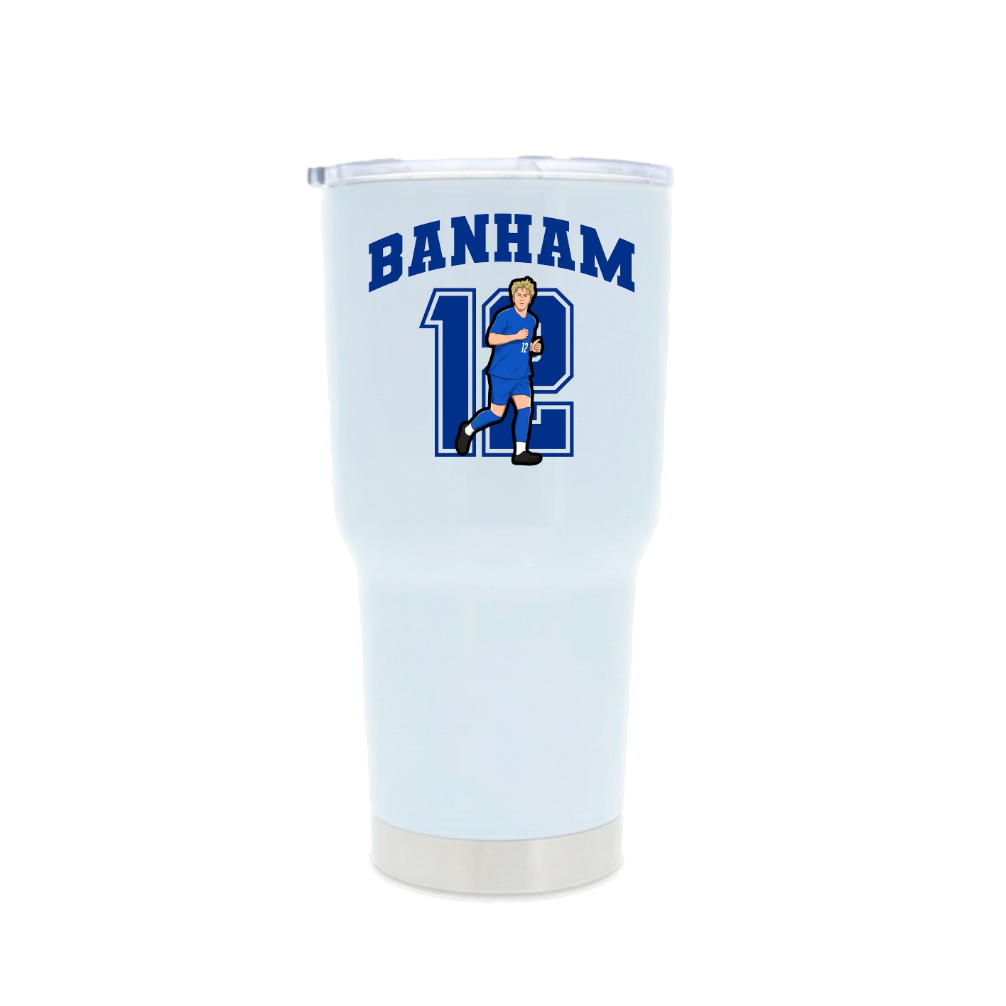 30oz Stainless Steel Tumbler — Number in White