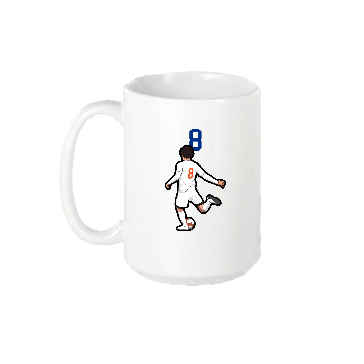 15oz Coffee Mug — Number Top in White