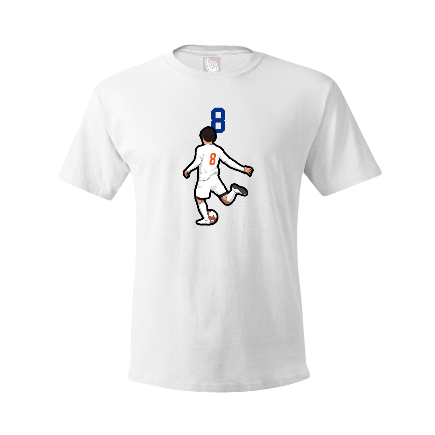 Youth Tee — Number Top in White
