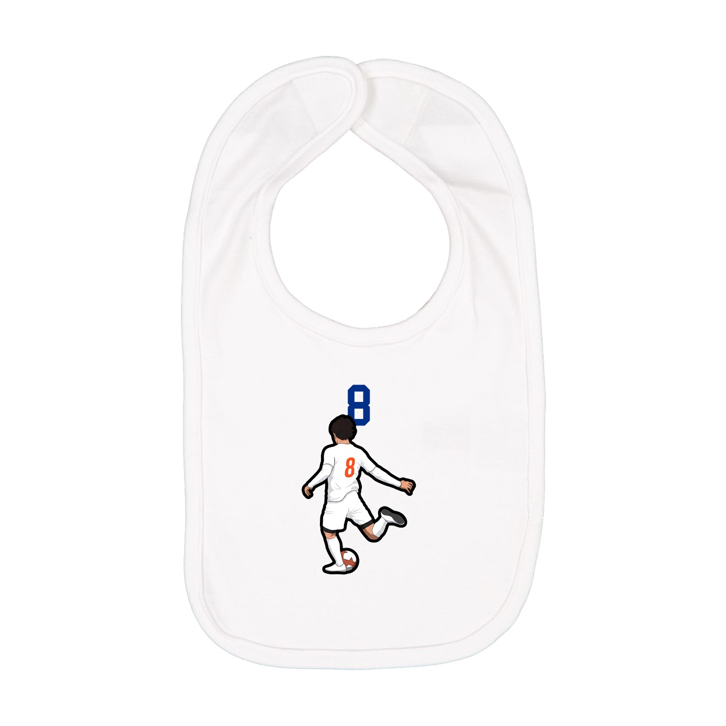 Infant Bib — Number Top in White