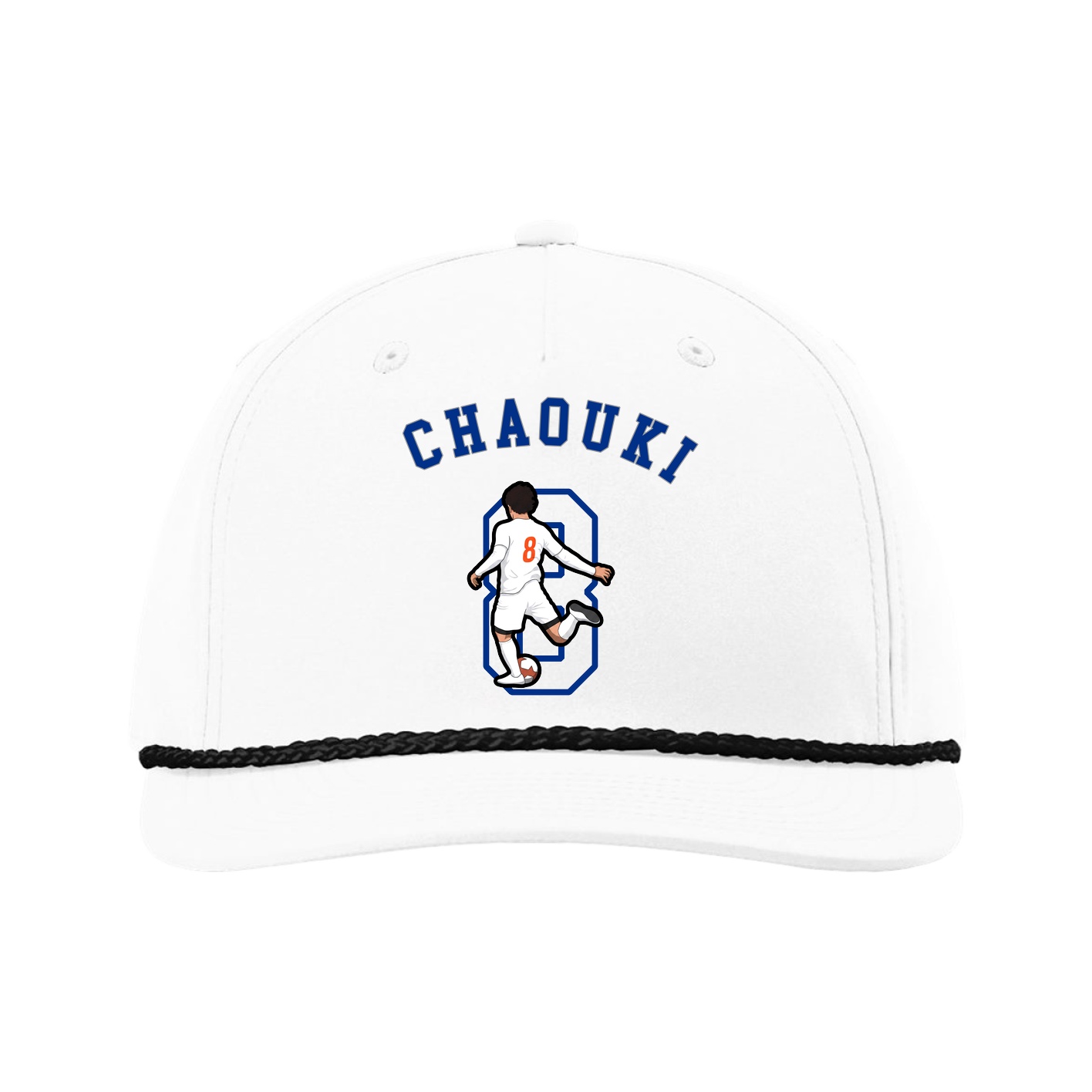 Five-Panel Classic Rope Cap — Shirsey Arch in White