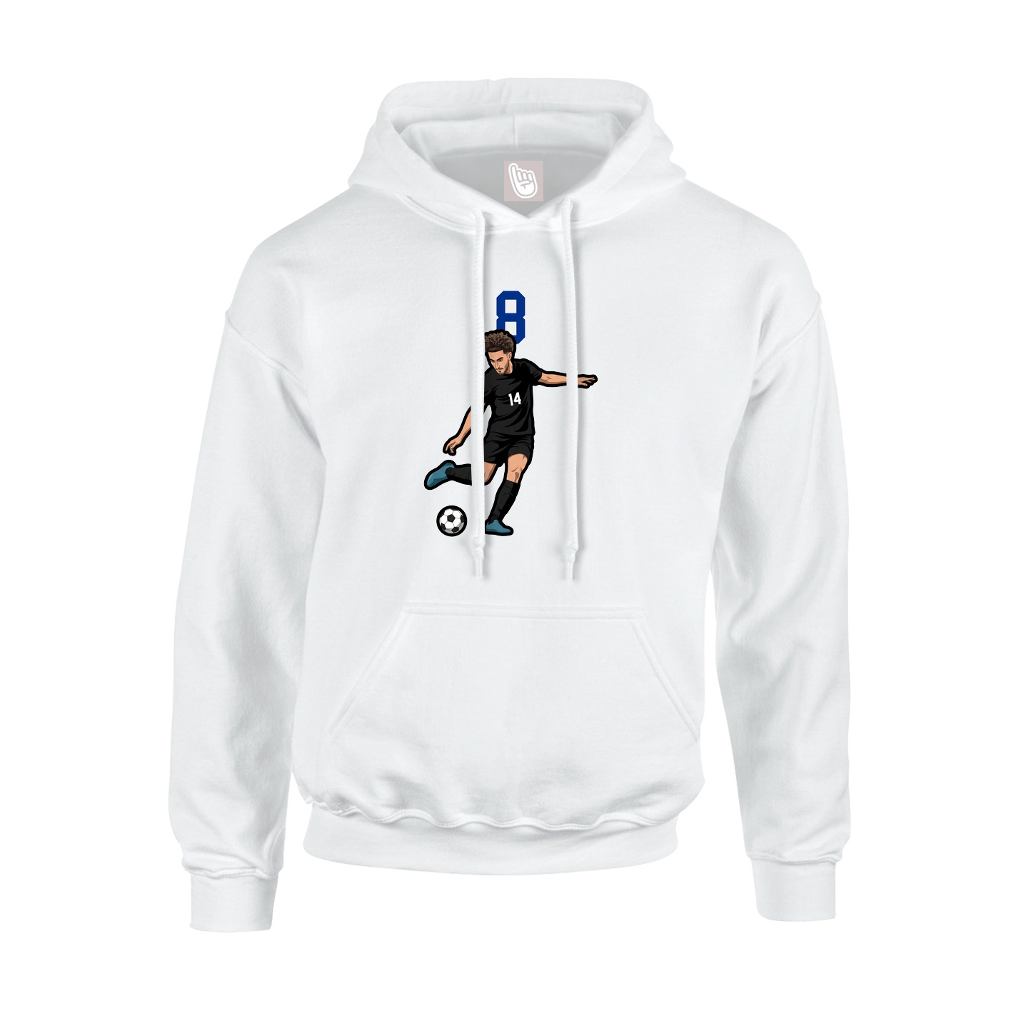 Hoodie — Number Top in White