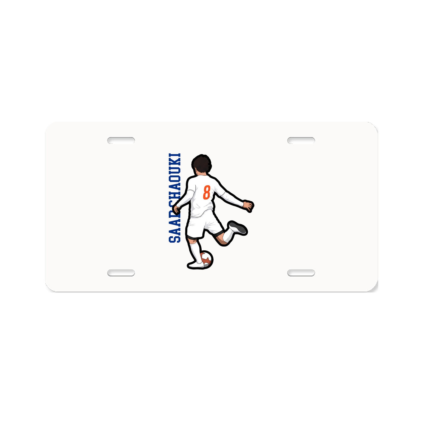 License Plate — Name Vertical in Classic
