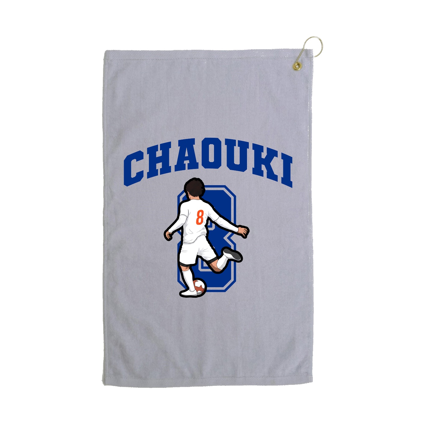 Golf Towel — Number in Grey