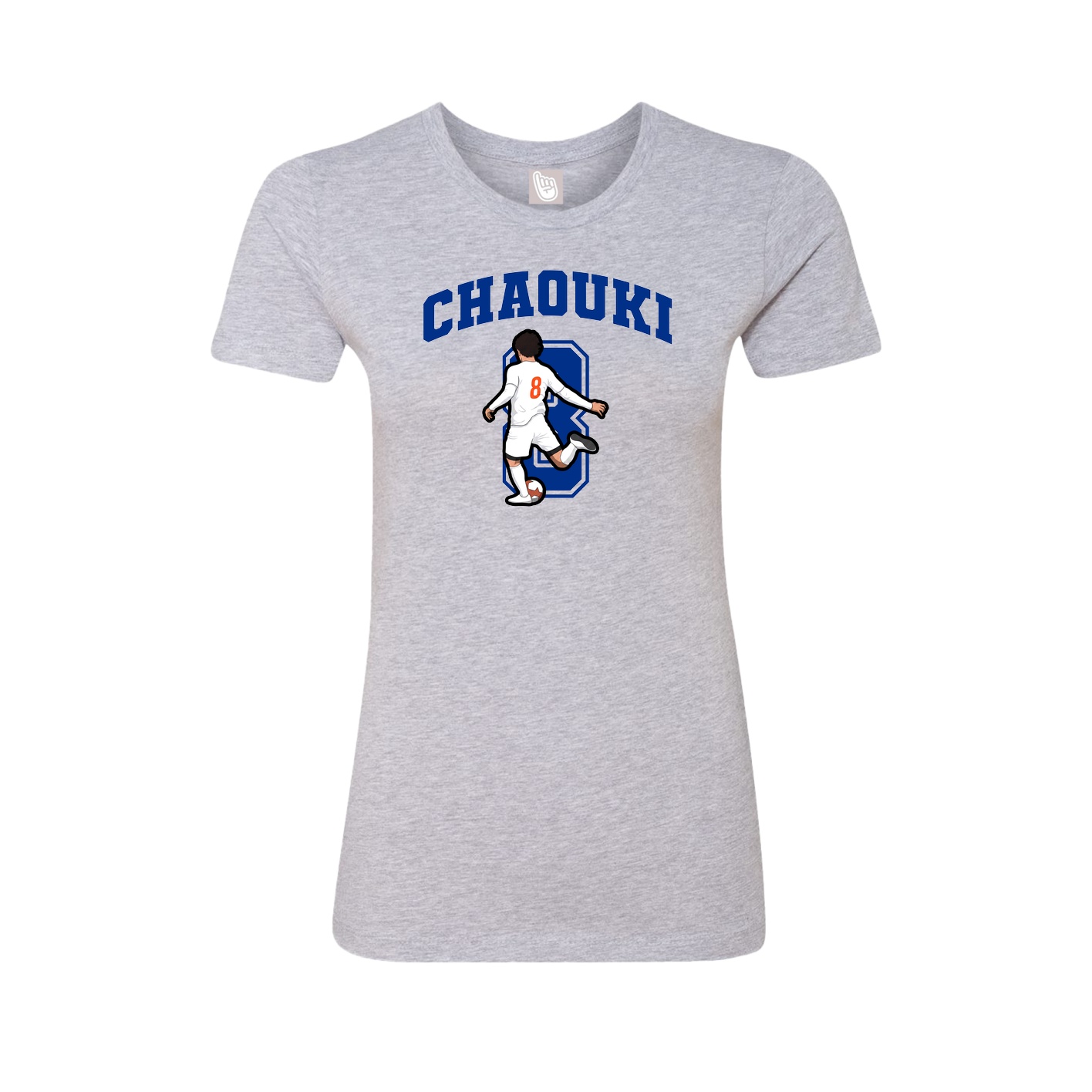 Fitted Women's Tee — Number in Grey