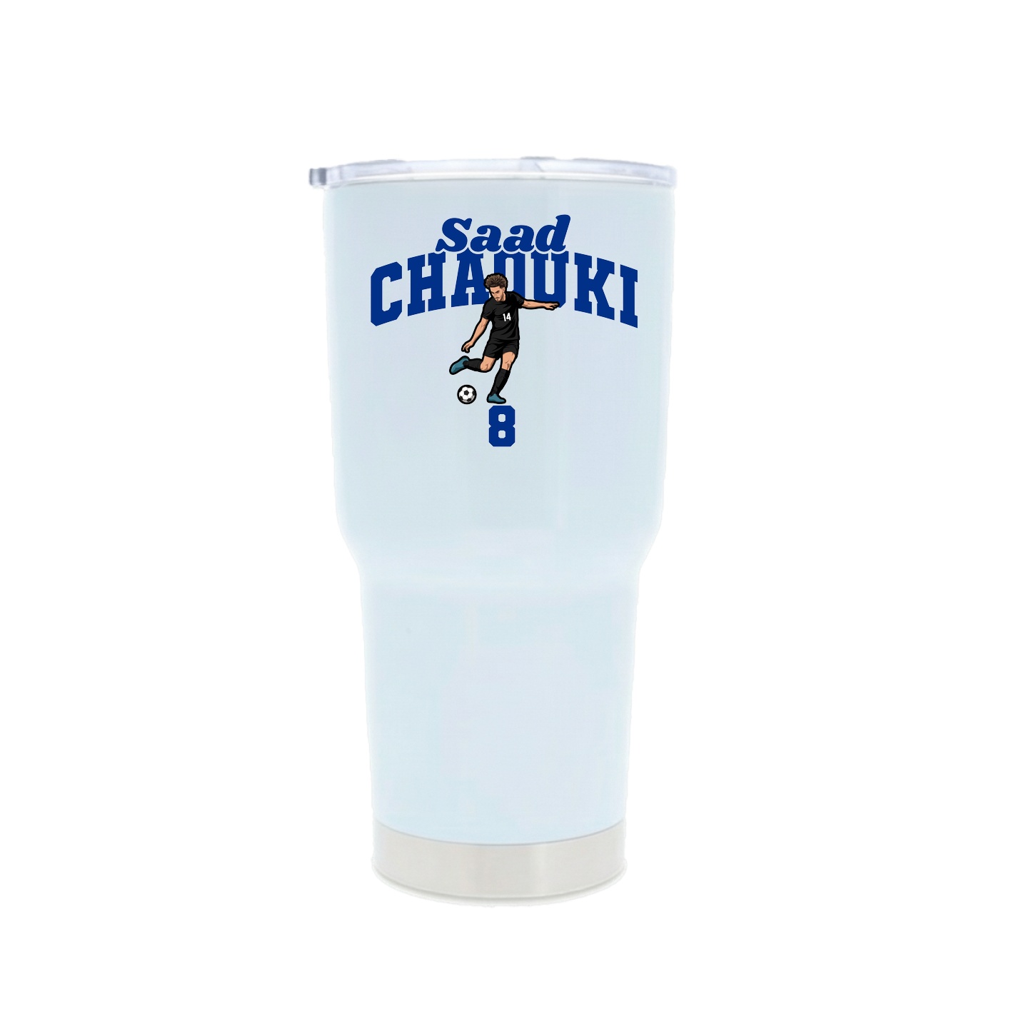 30oz Stainless Steel Tumbler — Signature Arch in White