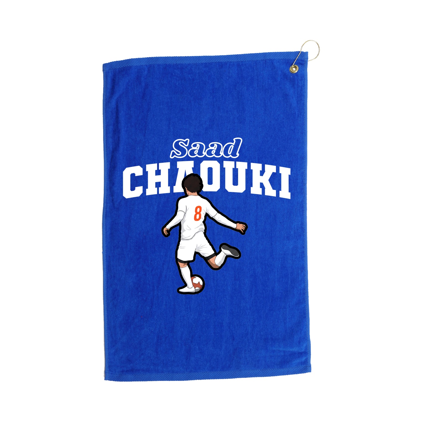 Golf Towel — Name Arch in Royal