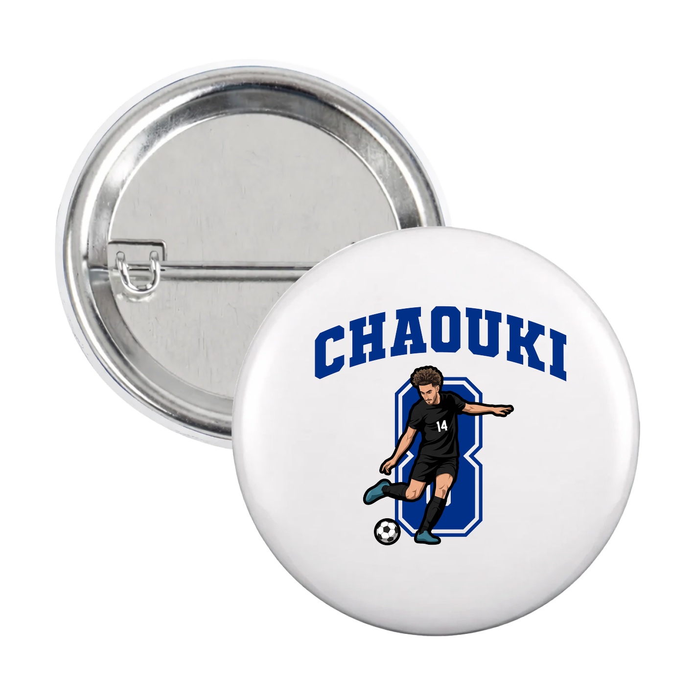 Game Day Button — Number in White