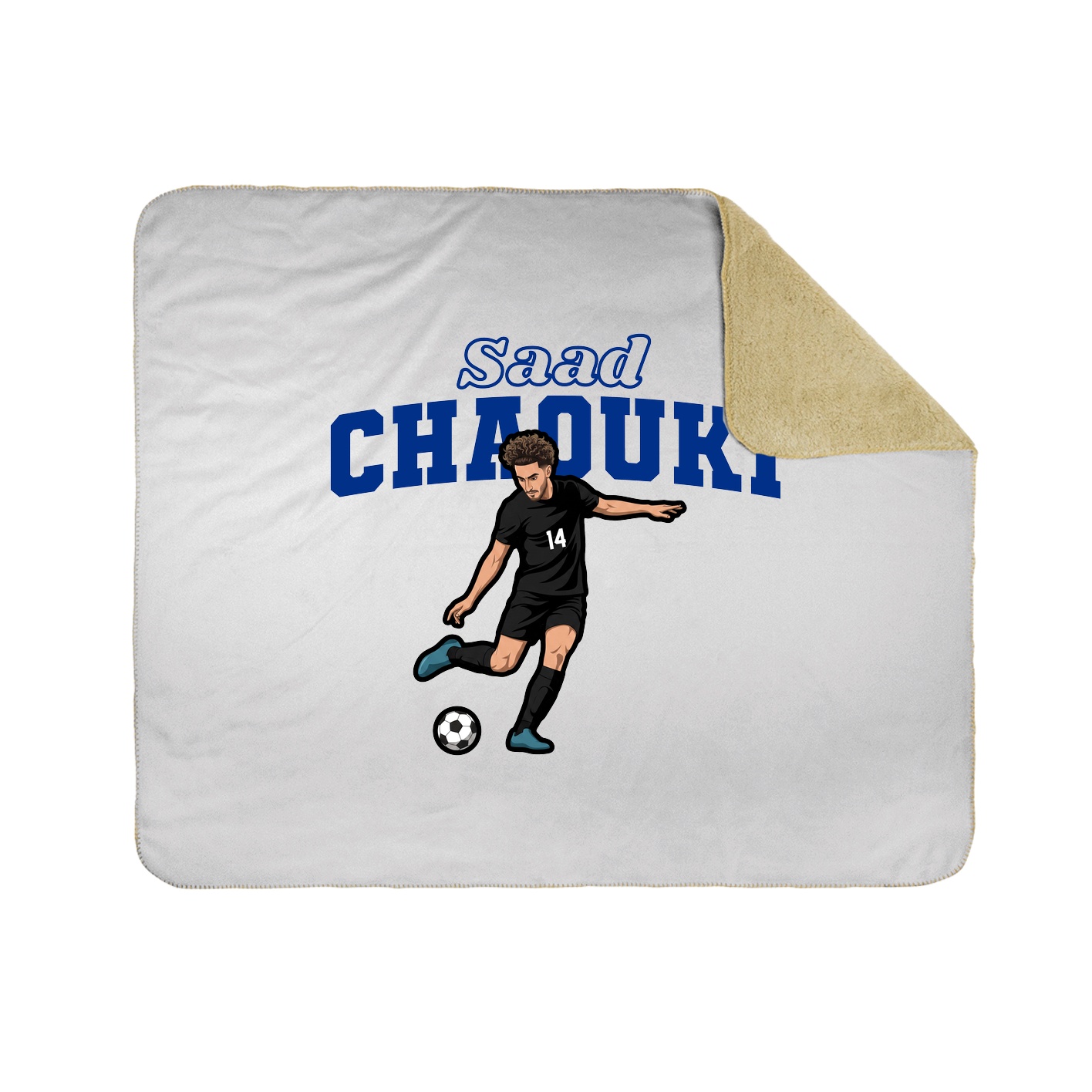 Throw Blanket — Name Arch in White