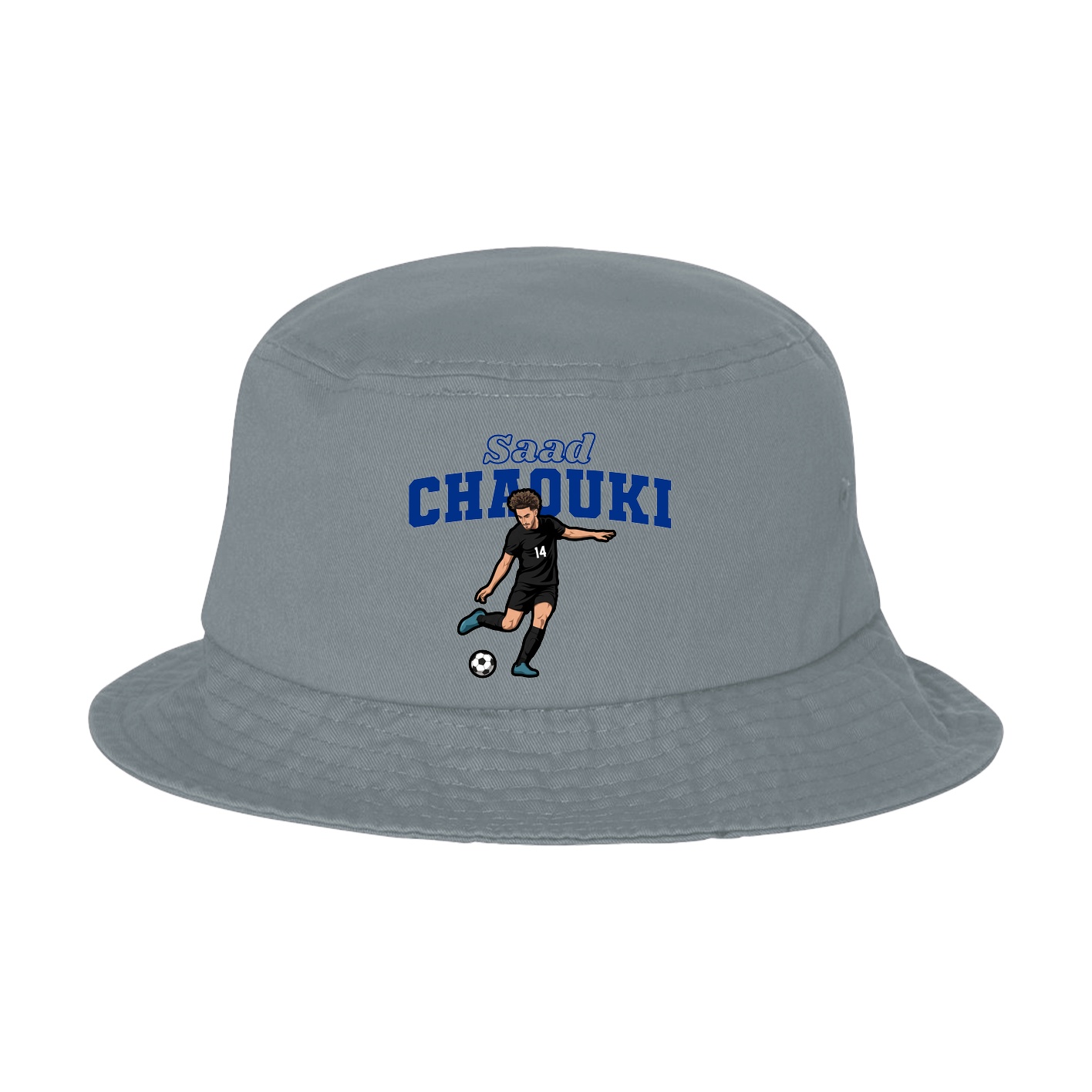 Bucket Cap — Name Arch in Grey