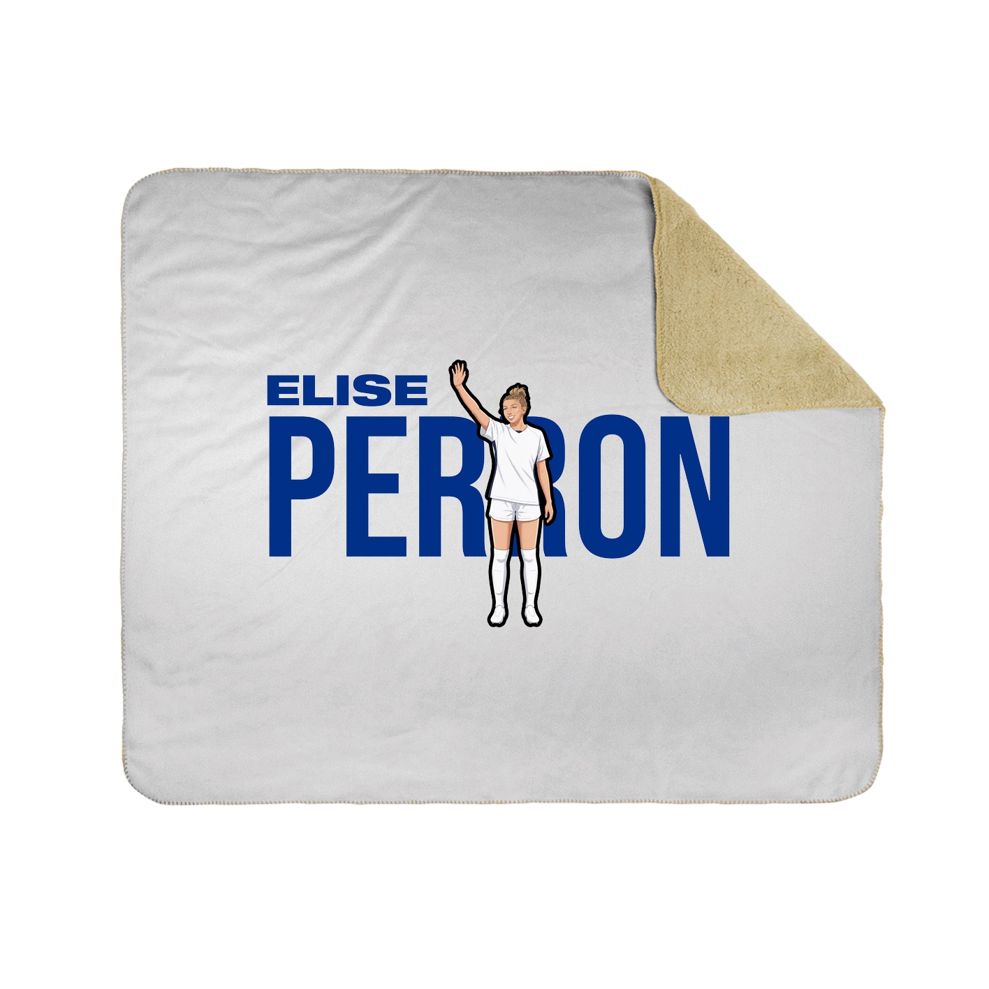 Throw Blanket — Player Name in White